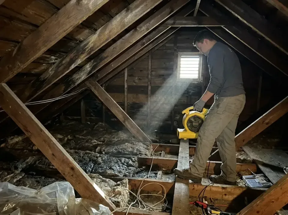 attic-water-damage-drying-proc-007 — frequently asked questions, Emergency Water Extraction & 24/7 Flood Response in Calvert…